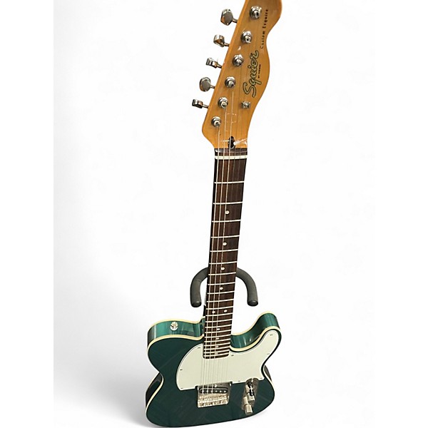Used Squier custom esquire Green Solid Body Electric Guitar