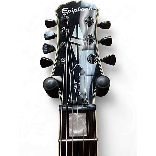 Used Epiphone MKH Les Paul Custom Black Solid Body Electric Guitar
