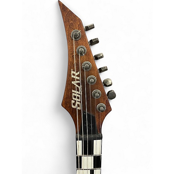 Used Solar Guitars Type S Burl Solid Body Electric Guitar