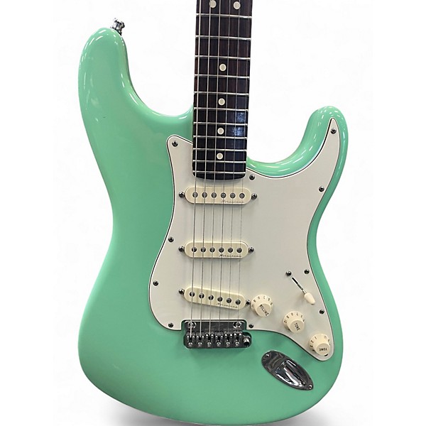 Used Fender Artist Series Jeff Beck Stratocaster SURF GREEN Solid Body Electric Guitar