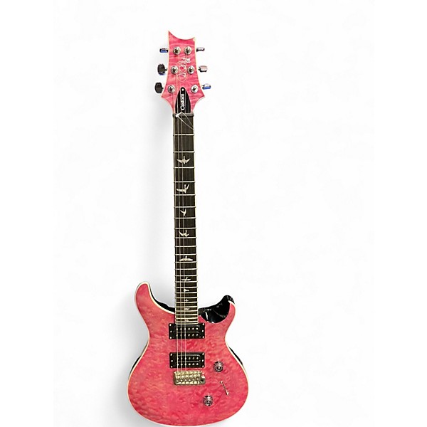 Used PRS SE Custom 24 Pink Solid Body Electric Guitar