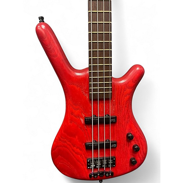 Used Warwick Pro Series Standard Corvette 4 String Red Electric Bass Guitar