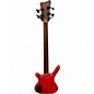 Used Warwick Pro Series Standard Corvette 4 String Red Electric Bass Guitar