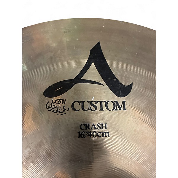 Used Zildjian 16in A CUSTOM AVEDIS Cymbal