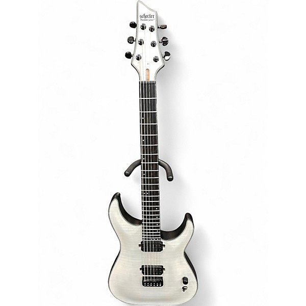 Used Schecter Guitar Research Keith Merrow KM-6 MK1 Trans White Satin Solid Body Electric Guitar
