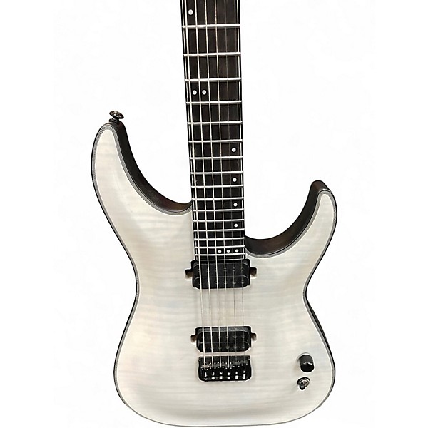 Used Schecter Guitar Research Keith Merrow KM-6 MK1 Trans White Satin Solid Body Electric Guitar