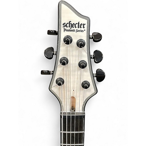 Used Schecter Guitar Research Keith Merrow KM-6 MK1 Trans White Satin Solid Body Electric Guitar