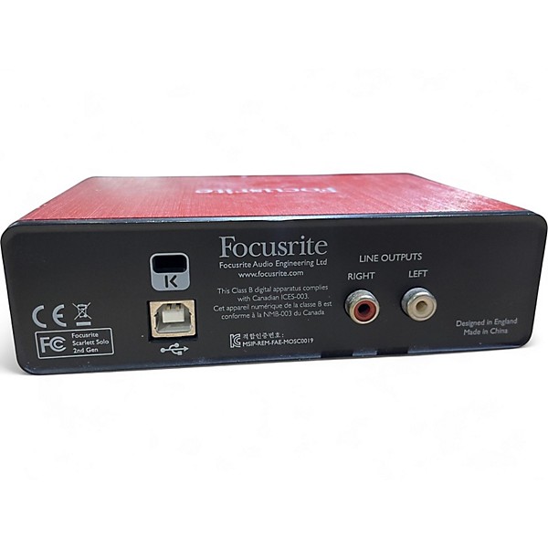 Used Focusrite Scarlett Solo Gen 2 Audio Interface