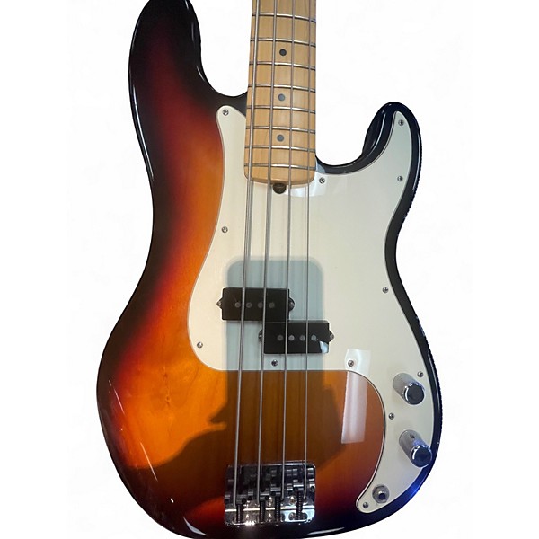 Used Fender American Standard Precision Bass Sunburst Electric Bass Guitar