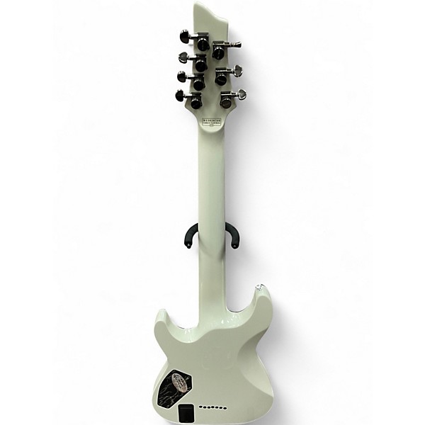 Used Schecter Guitar Research Hellraiser C7 7 String White Solid Body Electric Guitar
