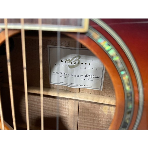 Used Breedlove ad25sf plus 2 Tone Sunburst Acoustic Electric Guitar