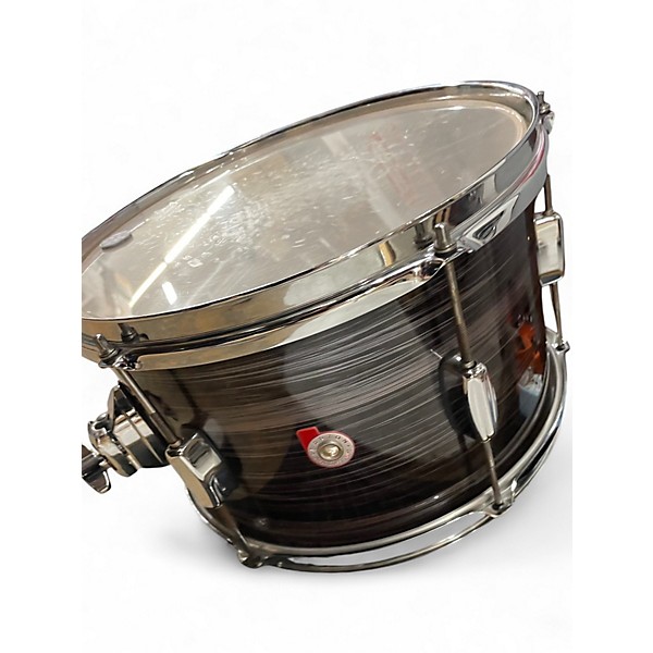Used Barton Drums 3 Piece Studio Custom Birch Brown Stripes Drum Kit