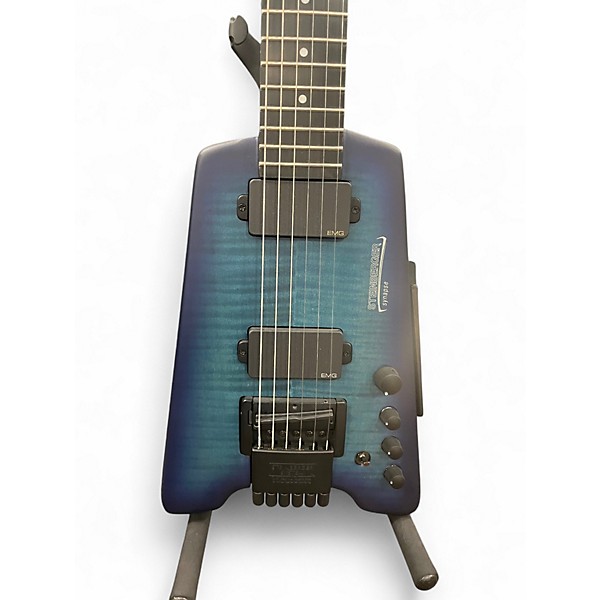 Used Steinberger Synapse Transcale ST-2FPA BLUE FLAMETOP Solid Body Electric Guitar