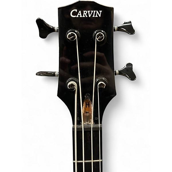 Vintage 1980s Carvin LB60 White Electric Bass Guitar
