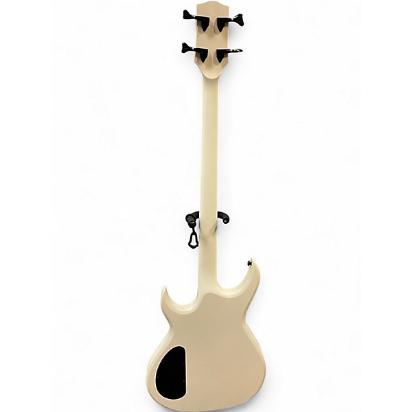 Vintage 1980s Carvin LB60 White Electric Bass Guitar