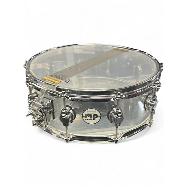 Used DW 14X5.5 Design Series Acrylic Snare Clear Drum