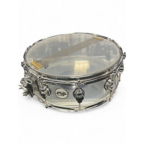 Used DW 14X5.5 Design Series Acrylic Snare Clear Drum