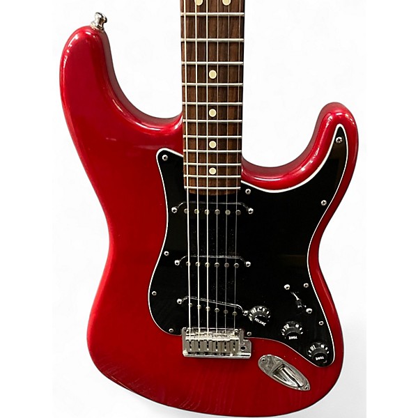 Used Fender FSR American Standard Stratocaster Trans Red Solid Body Electric Guitar