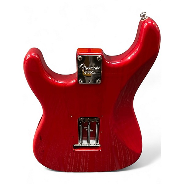 Used Fender FSR American Standard Stratocaster Trans Red Solid Body Electric Guitar