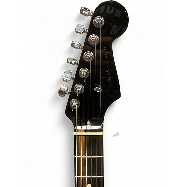 Used 2019 Fender American QMT Strat HSS Pale Moon Trans Black TRANSPARENT BLACK Solid Body Electric Guitar
