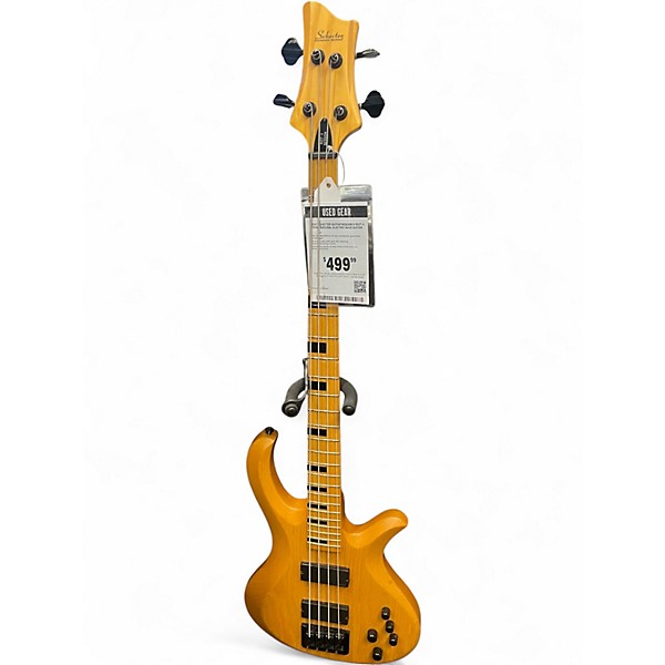 Used Schecter Guitar Research Riot 4 String Natural Electric Bass Guitar