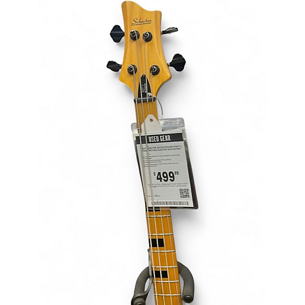 Used Schecter Guitar Research Riot 4 String Natural Electric Bass Guitar