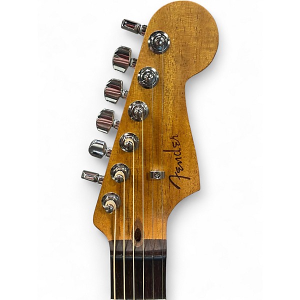 Used Fender ACOUSTASONIC PLAYER JAZZMASTER ANTIQUE OLIVE Acoustic Electric Guitar