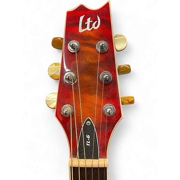 Used ESP LTD TL6 Tiger Eye Burst Acoustic Electric Guitar