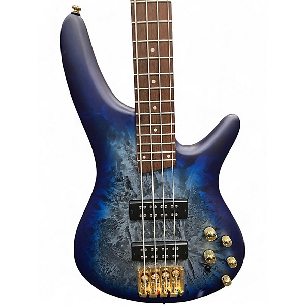 Used Ibanez SR300EDX Cosmic Blue Frozen Matte Electric Bass Guitar