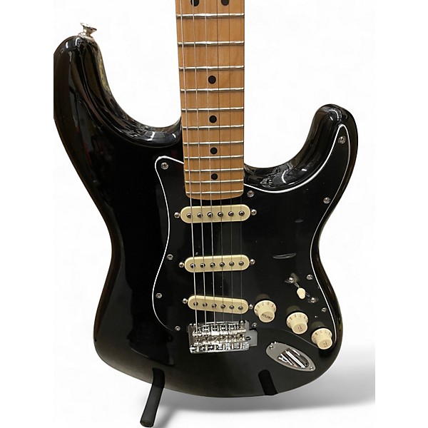 Used Fender Standard Stratocaster Black Solid Body Electric Guitar