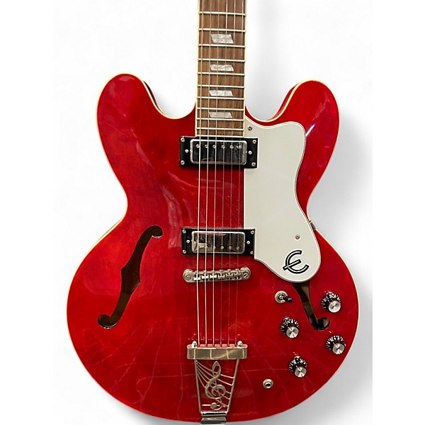 Used Epiphone Riviera Cherry Hollow Body Electric Guitar