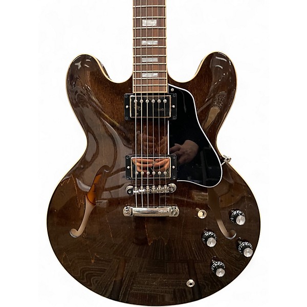 Used 2024 Gibson ES335 60S BLOCK WALNUT Natural Hollow Body Electric Guitar