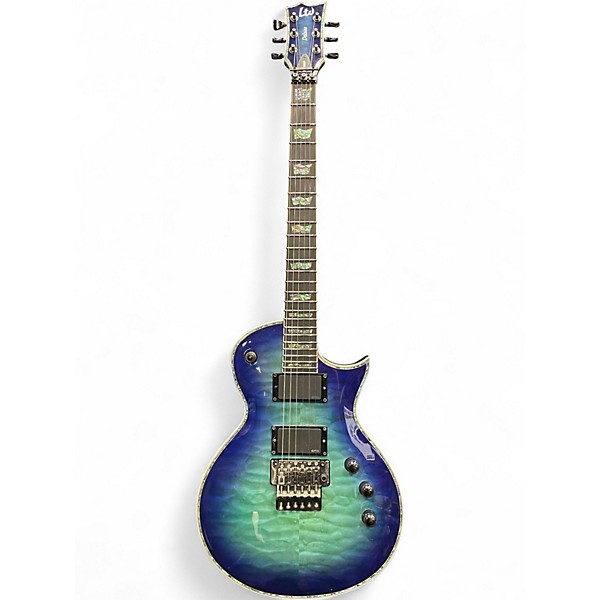 Used ESP LTD EC1000 FR Deluxe Blue Solid Body Electric Guitar