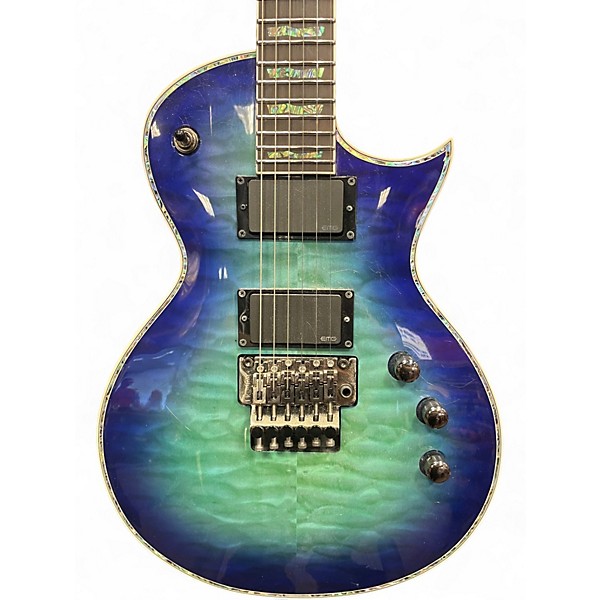 Used ESP LTD EC1000 FR Deluxe Blue Solid Body Electric Guitar