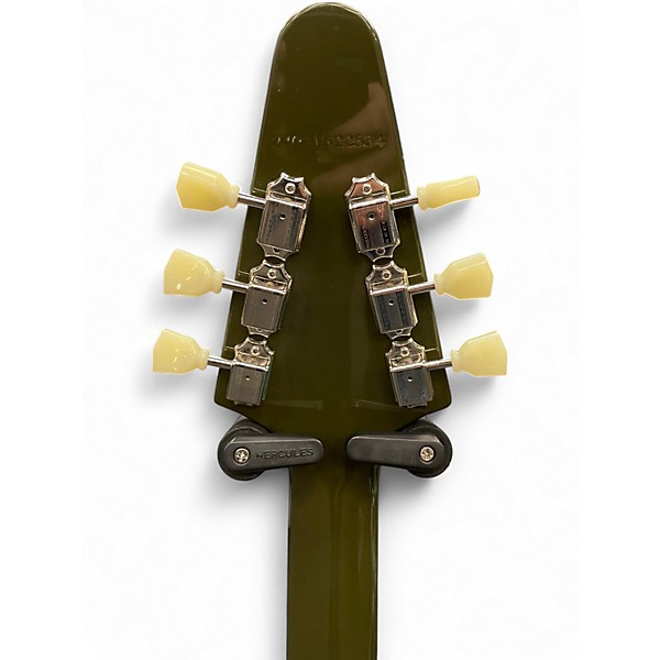 Used 2024 Epiphone Exclusive Run Flying V olive drab Solid Body Electric Guitar