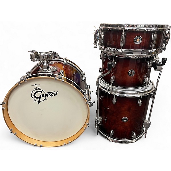 Used Gretsch Drums 4 Piece Catalina Club Jazz Series Gloss Deep Cherry Burst Drum Kit