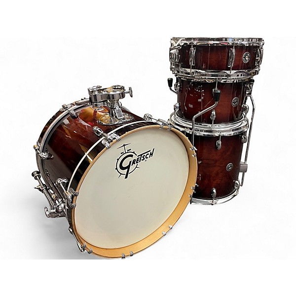 Used Gretsch Drums 4 Piece Catalina Club Jazz Series Gloss Deep Cherry Burst Drum Kit