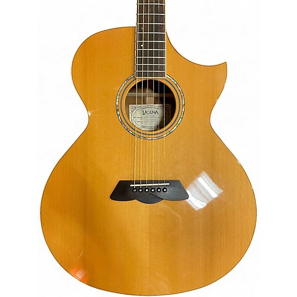 Used Laguna lg6ce Natural Acoustic Electric Guitar