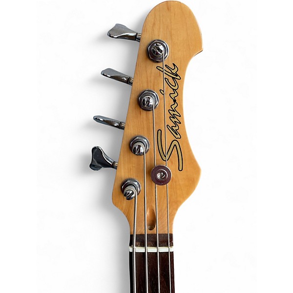 Used Samick PWB-41 Candy Apple Red Electric Bass Guitar
