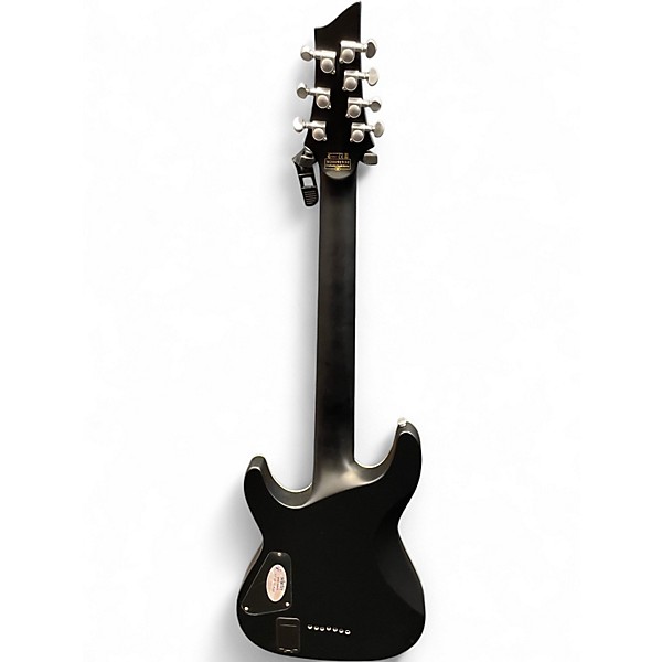 Used Schecter Guitar Research Damien Platinum Satin Black Solid Body Electric Guitar