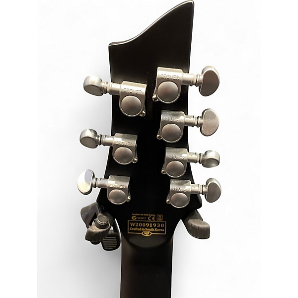 Used Schecter Guitar Research Damien Platinum Satin Black Solid Body Electric Guitar