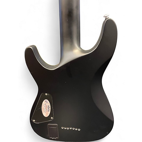 Used Schecter Guitar Research Damien Platinum Satin Black Solid Body Electric Guitar