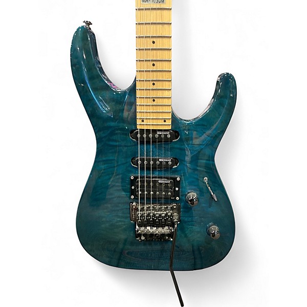 Used ESP MH103QM QUILT TEAL TOP Solid Body Electric Guitar