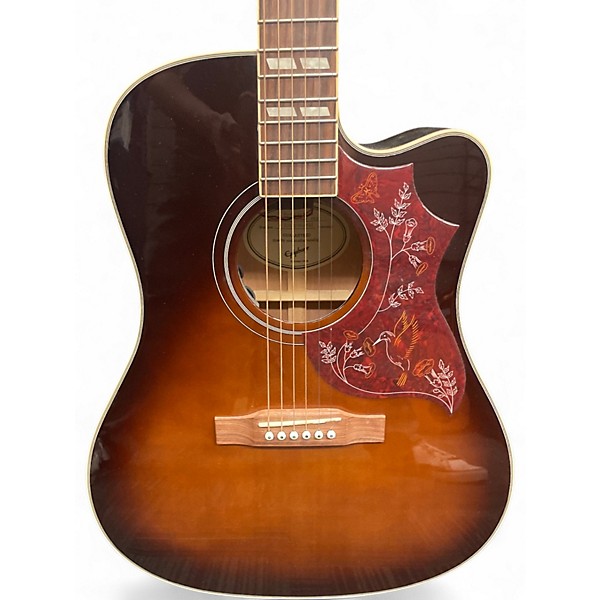 Used Epiphone Hummingbird Pro Tobacco Burst Acoustic Electric Guitar