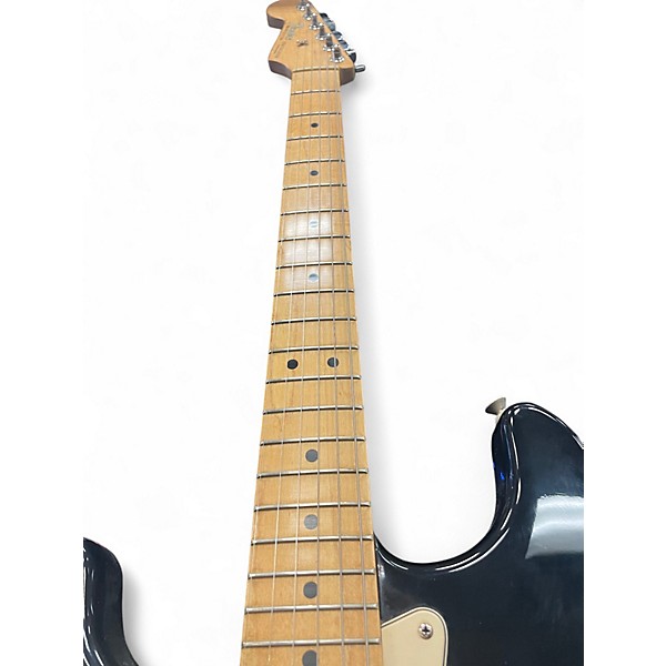 Used Fender Standard Stratocaster Left Handed Black and White Electric Guitar