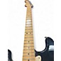 Used Fender Standard Stratocaster Left Handed Black and White Electric Guitar