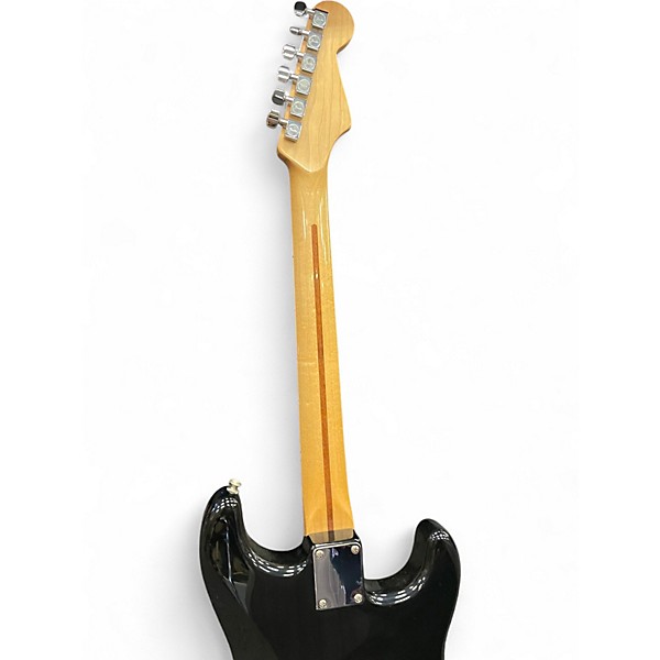 Used Fender Standard Stratocaster Left Handed Black and White Electric Guitar