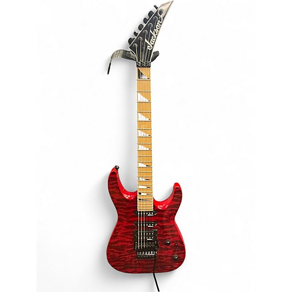 Used Jackson JS34Q Dinky Trans Red Solid Body Electric Guitar
