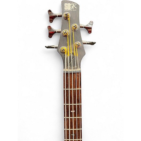 Used Ibanez SR505T 5 String Trans Black Electric Bass Guitar