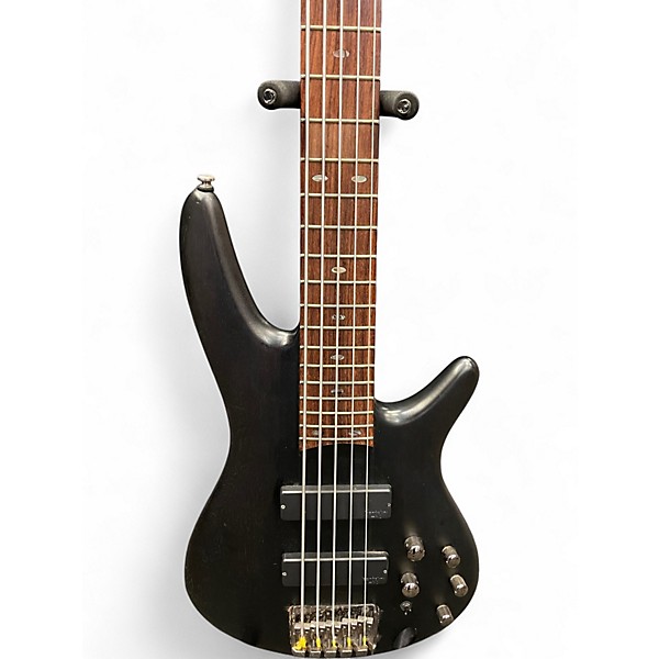 Used Ibanez SR505T 5 String Trans Black Electric Bass Guitar